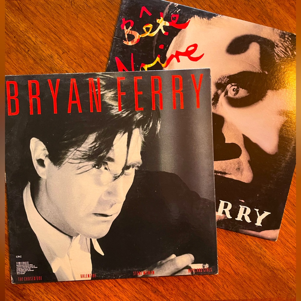 RARE Set of 2 Bryan Ferry Vintage Vinyl Albums 1980’s